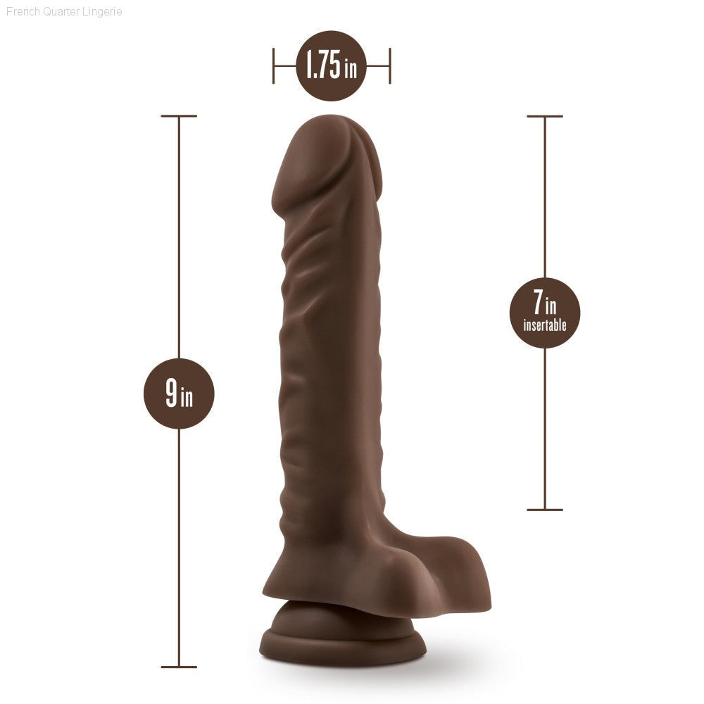 Dr. Skin Plus By Blush® | Realistic 9-Inch Long Soft Yet Erect & Posable Dildo With Balls & Suction Cup Base-French Quarter Lingerie Dr. Skin Plus By Blush® | Realistic 9-Inch Long Soft Yet Erect & Posable Dildo With Balls & Suction Cup Base-French Quarter Lingerie