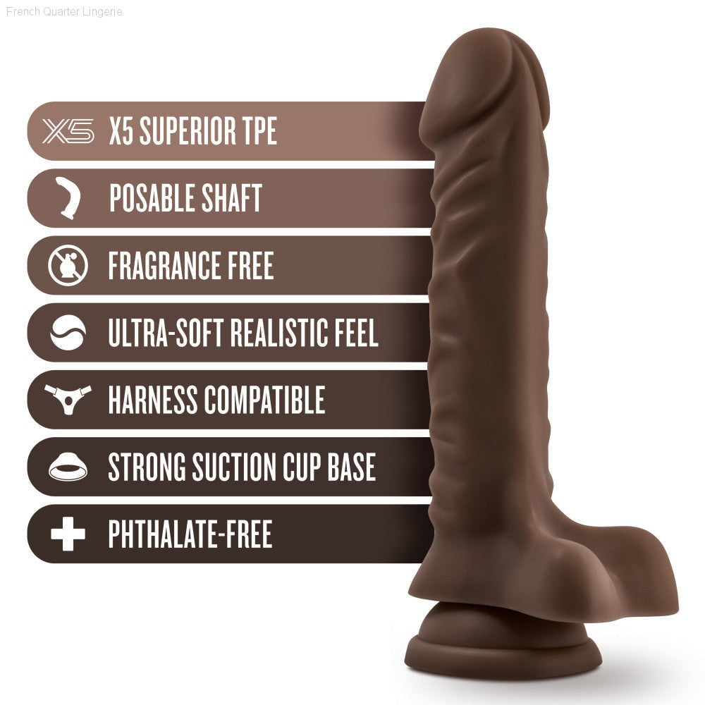 Dr. Skin Plus By Blush® | Realistic 9-Inch Long Soft Yet Erect & Posable Dildo With Balls & Suction Cup Base-French Quarter Lingerie Dr. Skin Plus By Blush® | Realistic 9-Inch Long Soft Yet Erect & Posable Dildo With Balls & Suction Cup Base-French Quarter Lingerie
