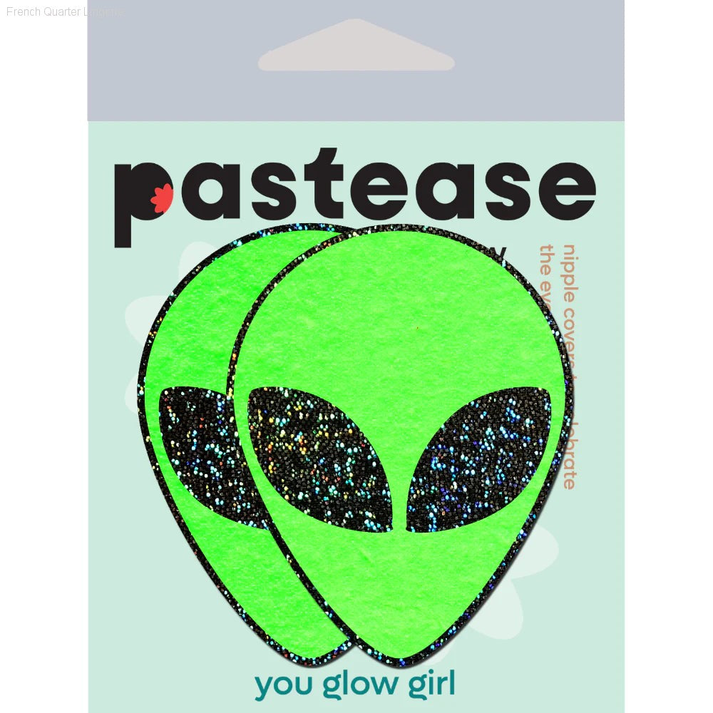 Alien: Glow-In-The-Dark With Glittering Eyes Nipple Pasties Alien: Glow-In-The-Dark With Glittering Eyes Nipple Pasties