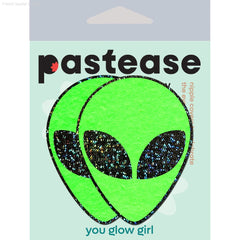 Alien: Glow-In-The-Dark With Glittering Eyes Nipple Pasties Alien: Glow-In-The-Dark With Glittering Eyes Nipple Pasties