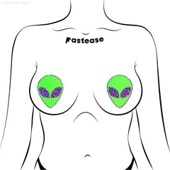 Alien: Glow-In-The-Dark With Glittering Eyes Nipple Pasties Alien: Glow-In-The-Dark With Glittering Eyes Nipple Pasties
