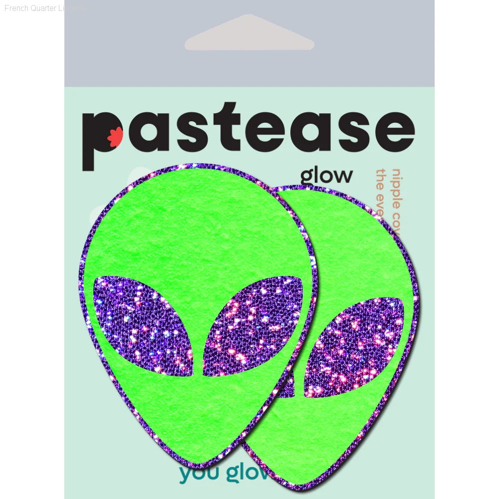 Alien: Glow-In-The-Dark With Glittering Eyes Nipple Pasties Alien: Glow-In-The-Dark With Glittering Eyes Nipple Pasties