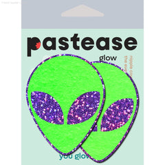 Alien: Glow-In-The-Dark With Glittering Eyes Nipple Pasties Alien: Glow-In-The-Dark With Glittering Eyes Nipple Pasties