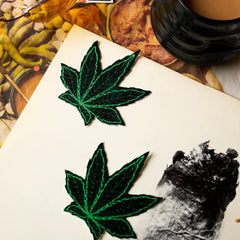 Indica Pot Leaf: Glitter Green Weed Nipple Pasties by Pastease®-French Quarter Lingerie Indica Pot Leaf: Glitter Green Weed Nipple Pasties by Pastease®-French Quarter Lingerie