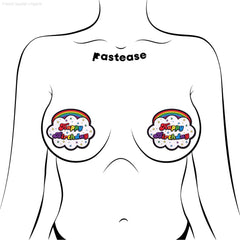 Cloud: Rainbow 'Happy Birthday' Cloud Nipple Pasties By Pastease® Cloud: Rainbow 'Happy Birthday' Cloud Nipple Pasties By Pastease®
