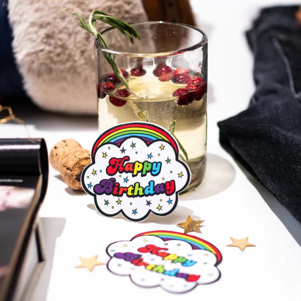 Cloud: Rainbow 'Happy Birthday' Cloud Nipple Pasties by Pastease®-French Quarter Lingerie Cloud: Rainbow 'Happy Birthday' Cloud Nipple Pasties by Pastease®-French Quarter Lingerie