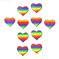 Body Minis: 10 Mini Pink Holographic Hearts Nipple & Body Pasties By Pastease® Body Minis: 10 Mini Pink Holographic Hearts Nipple & Body Pasties By Pastease®