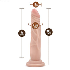 Au Naturel By Blush® | Ronnie Realistic G-Spot Beige 7.5-Inch Long Dildo With Suction Cup Base-French Quarter Lingerie Au Naturel By Blush® | Ronnie Realistic G-Spot Beige 7.5-Inch Long Dildo With Suction Cup Base-French Quarter Lingerie