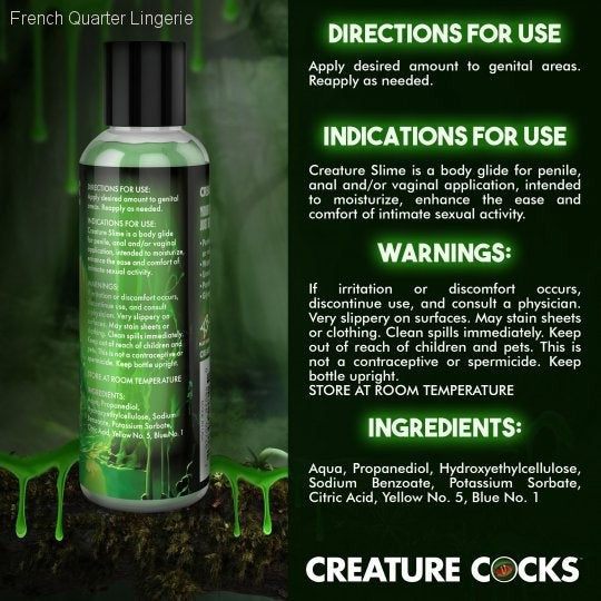 Green Creature Slime Water-Based Lubricant-French Quarter Lingerie Green Creature Slime Water-Based Lubricant-French Quarter Lingerie