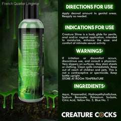 Green Creature Slime Water-Based Lubricant-French Quarter Lingerie Green Creature Slime Water-Based Lubricant-French Quarter Lingerie