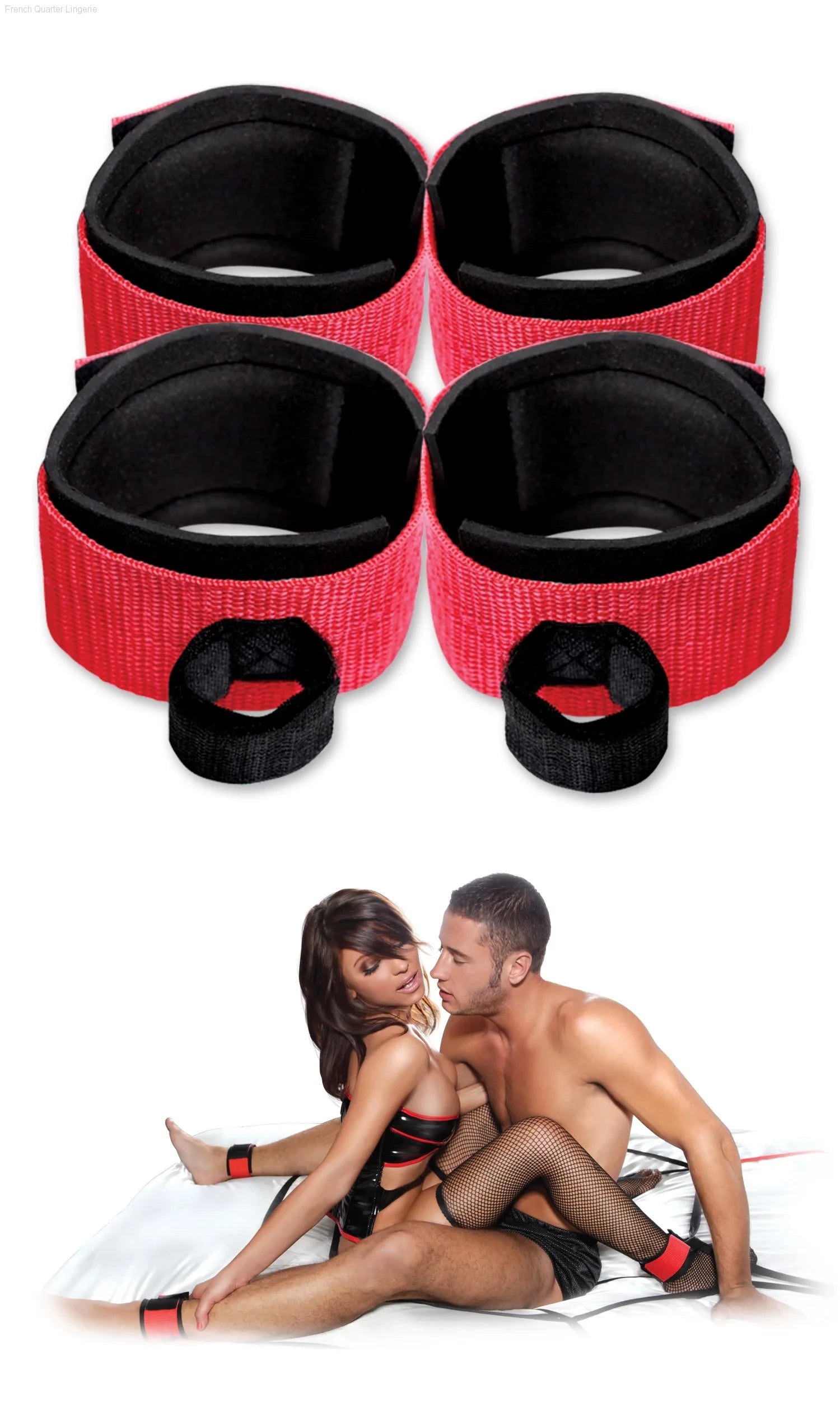 Fetish Fantasy Series - Fantasy Web Bed Restraint System-French Quarter Lingerie Fetish Fantasy Series - Fantasy Web Bed Restraint System-French Quarter Lingerie
