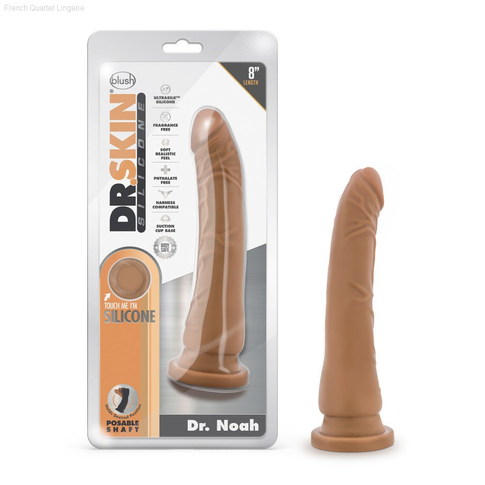 Dr. Skin Silicone By Blush® | Dr. Noah Realistic 8.5-Inch Long Dildo With Suction Cup Base-French Quarter Lingerie Dr. Skin Silicone By Blush® | Dr. Noah Realistic 8.5-Inch Long Dildo With Suction Cup Base-French Quarter Lingerie
