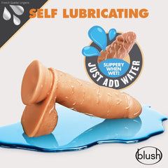 Dr. Skin Glide By Blush® | Realistic 7-Inch Long Self-Lubricating Dildo With Balls & Suction Cup Base-French Quarter Lingerie Dr. Skin Glide By Blush® | Realistic 7-Inch Long Self-Lubricating Dildo With Balls & Suction Cup Base-French Quarter Lingerie