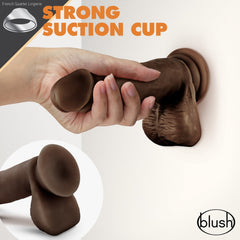 Dr. Skin Glide By Blush® | Realistic 7-Inch Long Self-Lubricating Dildo With Balls & Suction Cup Base-French Quarter Lingerie Dr. Skin Glide By Blush® | Realistic 7-Inch Long Self-Lubricating Dildo With Balls & Suction Cup Base-French Quarter Lingerie