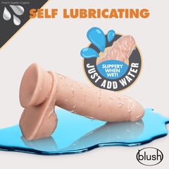 Dr. Skin Glide By Blush® | Realistic 7-Inch Long Self-Lubricating Dildo With Balls & Suction Cup Base-French Quarter Lingerie Dr. Skin Glide By Blush® | Realistic 7-Inch Long Self-Lubricating Dildo With Balls & Suction Cup Base-French Quarter Lingerie