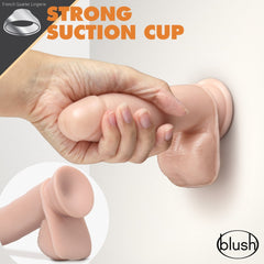 Dr. Skin Glide By Blush® | Realistic 7-Inch Long Self-Lubricating Dildo With Balls & Suction Cup Base-French Quarter Lingerie Dr. Skin Glide By Blush® | Realistic 7-Inch Long Self-Lubricating Dildo With Balls & Suction Cup Base-French Quarter Lingerie