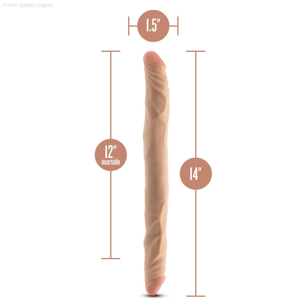 Dr. Skin Plus | 14 Inch Double Dong – Extra Long Double-Ended Dildo With A Realistic Posable Shaft-French Quarter Lingerie Dr. Skin Plus | 14 Inch Double Dong – Extra Long Double-Ended Dildo With A Realistic Posable Shaft-French Quarter Lingerie