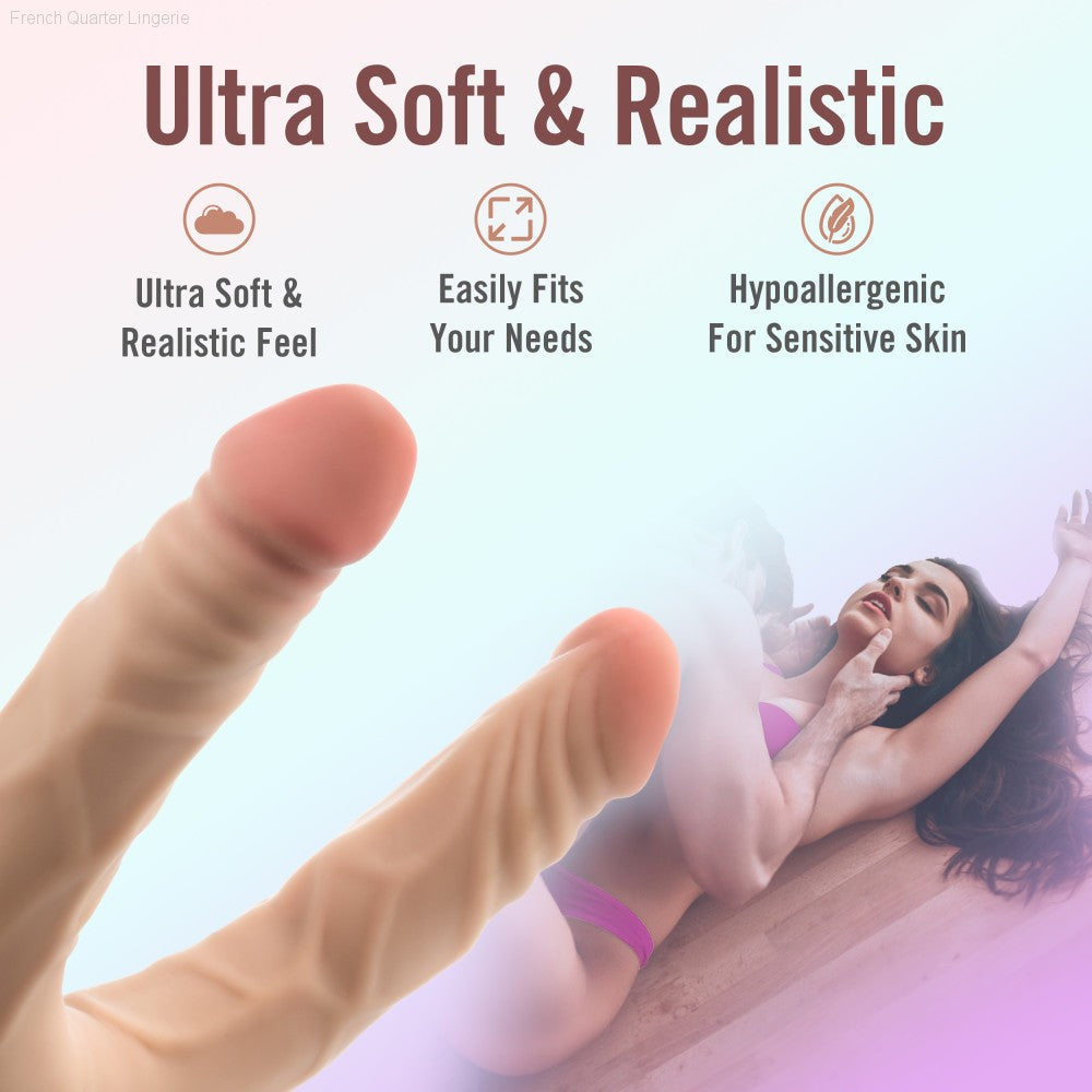 Dr. Skin Plus | 14 Inch Double Dong – Extra Long Double-Ended Dildo With A Realistic Posable Shaft-French Quarter Lingerie Dr. Skin Plus | 14 Inch Double Dong – Extra Long Double-Ended Dildo With A Realistic Posable Shaft-French Quarter Lingerie