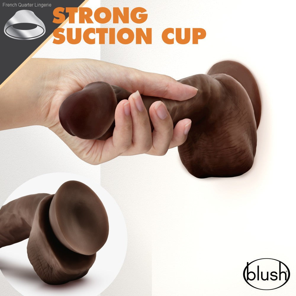Dr. Skin Glide By Blush® | Realistic 8.5-Inch Long Self-Lubricating Dildo With Balls & Suction Cup Base-French Quarter Lingerie Dr. Skin Glide By Blush® | Realistic 8.5-Inch Long Self-Lubricating Dildo With Balls & Suction Cup Base-French Quarter Lingerie