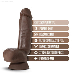 Dr. Skin Plus By Blush® | Realistic 8.5-Inch Long Soft Yet Erect & Posable Dildo With Balls & Suction Cup Base-French Quarter Lingerie Dr. Skin Plus By Blush® | Realistic 8.5-Inch Long Soft Yet Erect & Posable Dildo With Balls & Suction Cup Base-French Quarter Lingerie