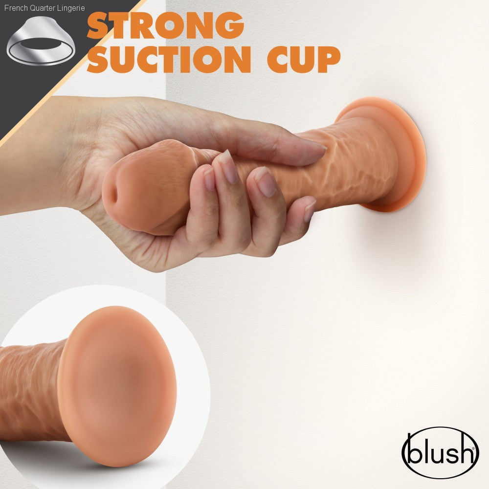 Dr. Skin Glide By Blush® | Realistic 8-Inch Long Self-Lubricating Dildo With Suction Cup Base-French Quarter Lingerie Dr. Skin Glide By Blush® | Realistic 8-Inch Long Self-Lubricating Dildo With Suction Cup Base-French Quarter Lingerie