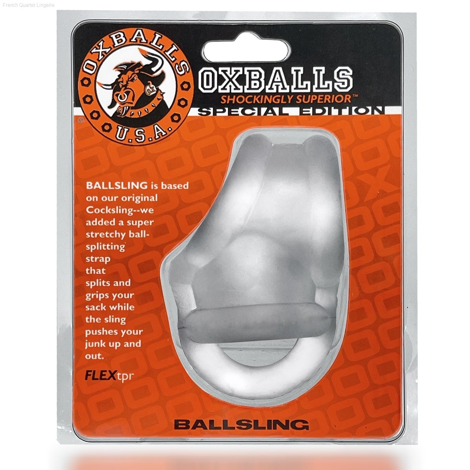 BALLSLING - Power Sling with Ball Splitter & Bulge Enhancer-French Quarter Lingerie BALLSLING - Power Sling with Ball Splitter & Bulge Enhancer-French Quarter Lingerie