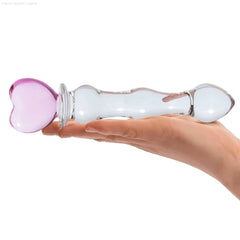 Glas 8 inch Sweetheart Glass Dildo-French Quarter Lingerie Glas 8 inch Sweetheart Glass Dildo-French Quarter Lingerie