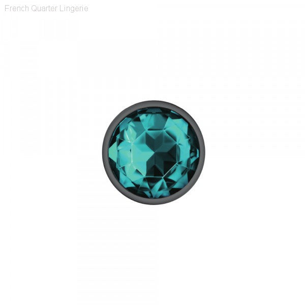 Cheeky Charms - Gunmetal Metal Butt Plug - Round/Teal-French Quarter Lingerie Cheeky Charms - Gunmetal Metal Butt Plug - Round/Teal-French Quarter Lingerie