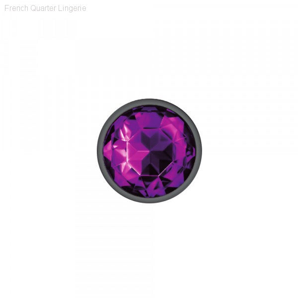 Cheeky Charms - Gunmetal Metal Butt Plug - Round/Purple-French Quarter Lingerie Cheeky Charms - Gunmetal Metal Butt Plug - Round/Purple-French Quarter Lingerie