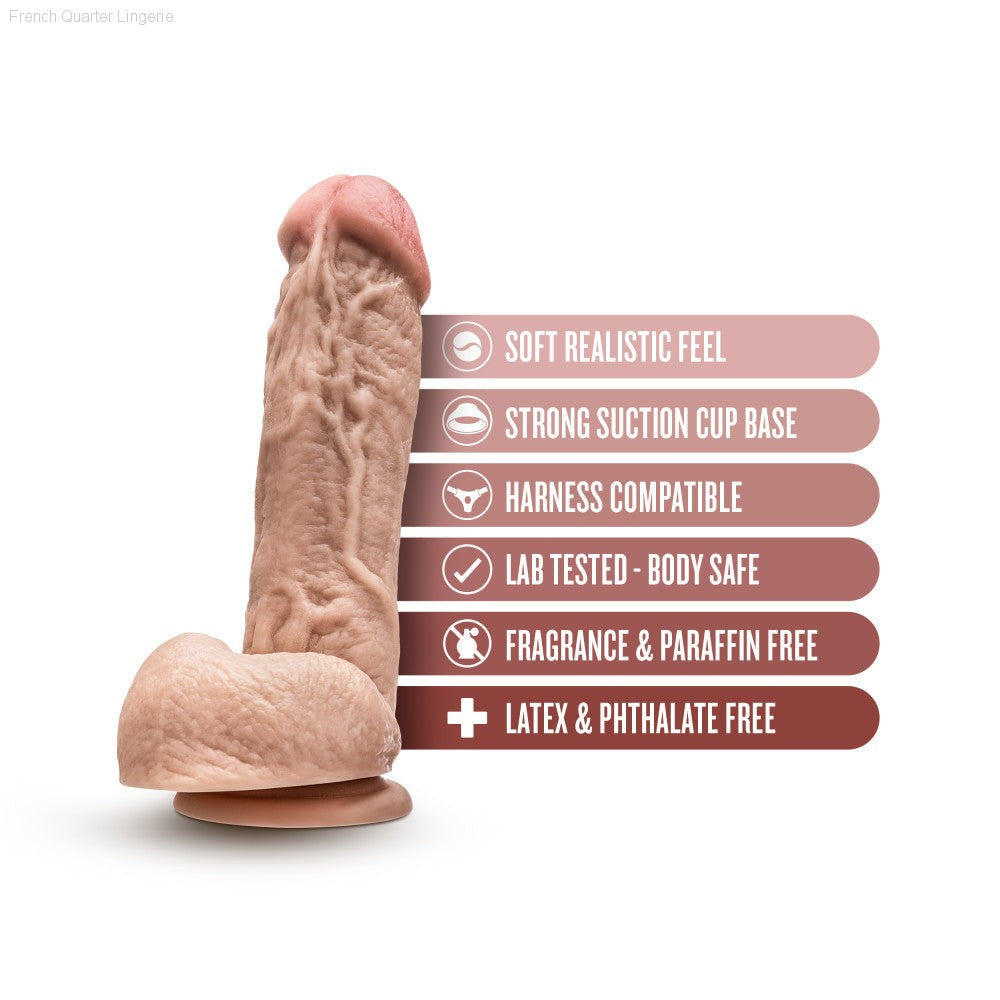 Dr. Skin By Blush® | Mr. D 8.5 Inch Long Dildo with Suction Cup & Balls-French Quarter Lingerie Dr. Skin By Blush® | Mr. D 8.5 Inch Long Dildo with Suction Cup & Balls-French Quarter Lingerie