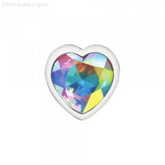 Cheeky Charms - Silver Metal Butt Plug - Heart/Clear-French Quarter Lingerie Cheeky Charms - Silver Metal Butt Plug - Heart/Clear-French Quarter Lingerie