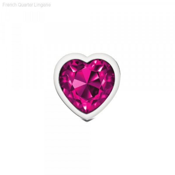 Cheeky Charms - Silver Metal Butt Plug - Heart/Pink-French Quarter Lingerie Cheeky Charms - Silver Metal Butt Plug - Heart/Pink-French Quarter Lingerie