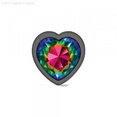 Cheeky Charms - Gunmetal Metal Butt Plug - Heart/Rainbow-French Quarter Lingerie Cheeky Charms - Gunmetal Metal Butt Plug - Heart/Rainbow-French Quarter Lingerie