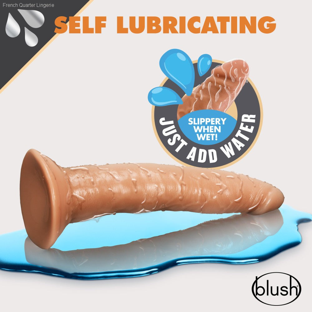 Dr. Skin Glide By Blush® | Realistic 7.5-Inch Long Self-Lubricating Dildo With Suction Cup Base-French Quarter Lingerie Dr. Skin Glide By Blush® | Realistic 7.5-Inch Long Self-Lubricating Dildo With Suction Cup Base-French Quarter Lingerie