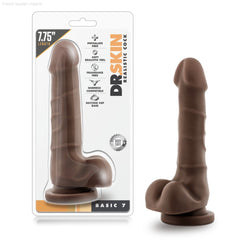 Dr. Skin By Blush® | Realistic Cock 7.75-Inch Long Dildo With Balls & Suction Cup Base-French Quarter Lingerie Dr. Skin By Blush® | Realistic Cock 7.75-Inch Long Dildo With Balls & Suction Cup Base-French Quarter Lingerie
