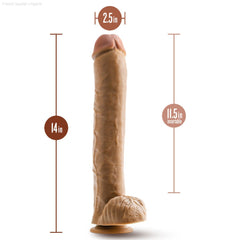 Dr. Skin By Blush® | Dr. Michael 14 Inch Long Dildo with Suction Cup & Balls-French Quarter Lingerie Dr. Skin By Blush® | Dr. Michael 14 Inch Long Dildo with Suction Cup & Balls-French Quarter Lingerie