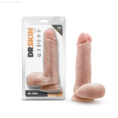 Dr. Skin By Blush® | Dr. Paul 7.25 Inch Long Dildo with Suction Cup & Balls-French Quarter Lingerie Dr. Skin By Blush® | Dr. Paul 7.25 Inch Long Dildo with Suction Cup & Balls-French Quarter Lingerie