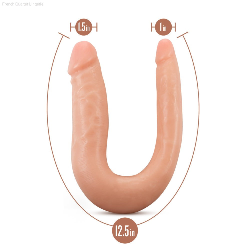 Dr. Skin By Blush® | Mini Double Dong 12.5-Inch Long Double Dildo With Suction Cup Base-French Quarter Lingerie Dr. Skin By Blush® | Mini Double Dong 12.5-Inch Long Double Dildo With Suction Cup Base-French Quarter Lingerie