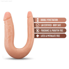 Dr. Skin By Blush® | Mini Double Dong 12.5-Inch Long Double Dildo With Suction Cup Base-French Quarter Lingerie Dr. Skin By Blush® | Mini Double Dong 12.5-Inch Long Double Dildo With Suction Cup Base-French Quarter Lingerie