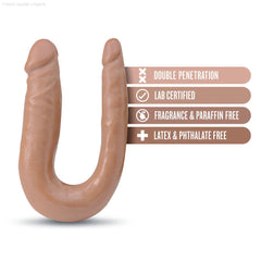 Dr. Skin By Blush® | Mini Double Dong 12.5-Inch Long Double Dildo With Suction Cup Base-French Quarter Lingerie Dr. Skin By Blush® | Mini Double Dong 12.5-Inch Long Double Dildo With Suction Cup Base-French Quarter Lingerie