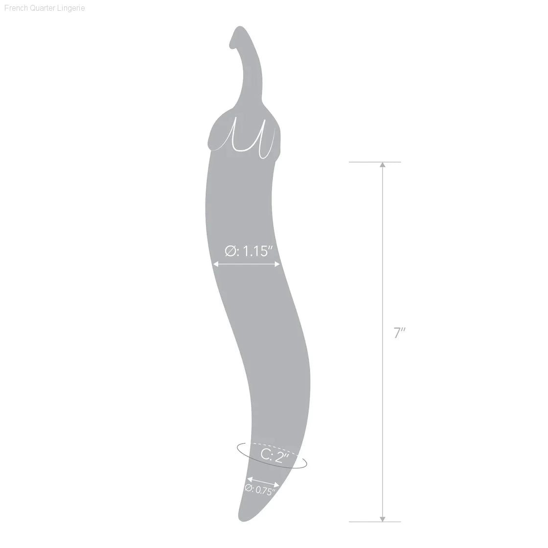 8.25” Naturals Chili Pepper Glass Dildo-French Quarter Lingerie 8.25” Naturals Chili Pepper Glass Dildo-French Quarter Lingerie