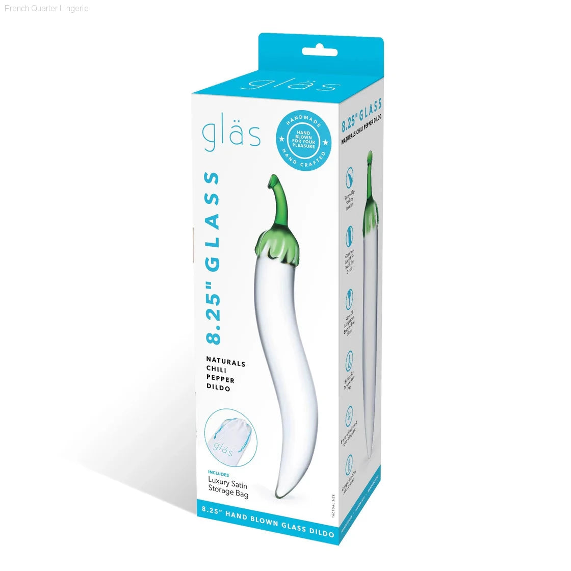 8.25” Naturals Chili Pepper Glass Dildo-French Quarter Lingerie 8.25” Naturals Chili Pepper Glass Dildo-French Quarter Lingerie