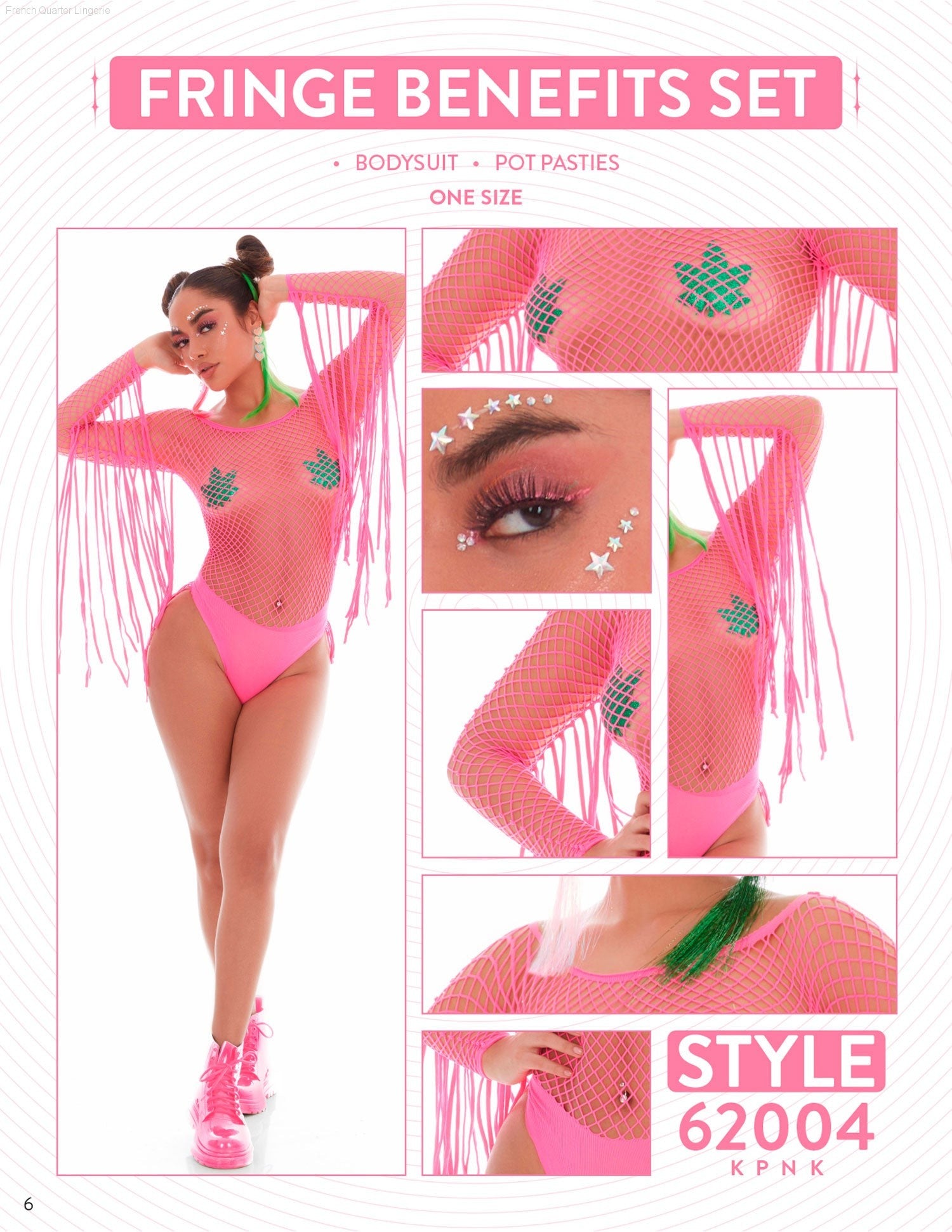 Fringe Benefits 2pc Set - One Size-French Quarter Lingerie Fringe Benefits 2pc Set - One Size-French Quarter Lingerie