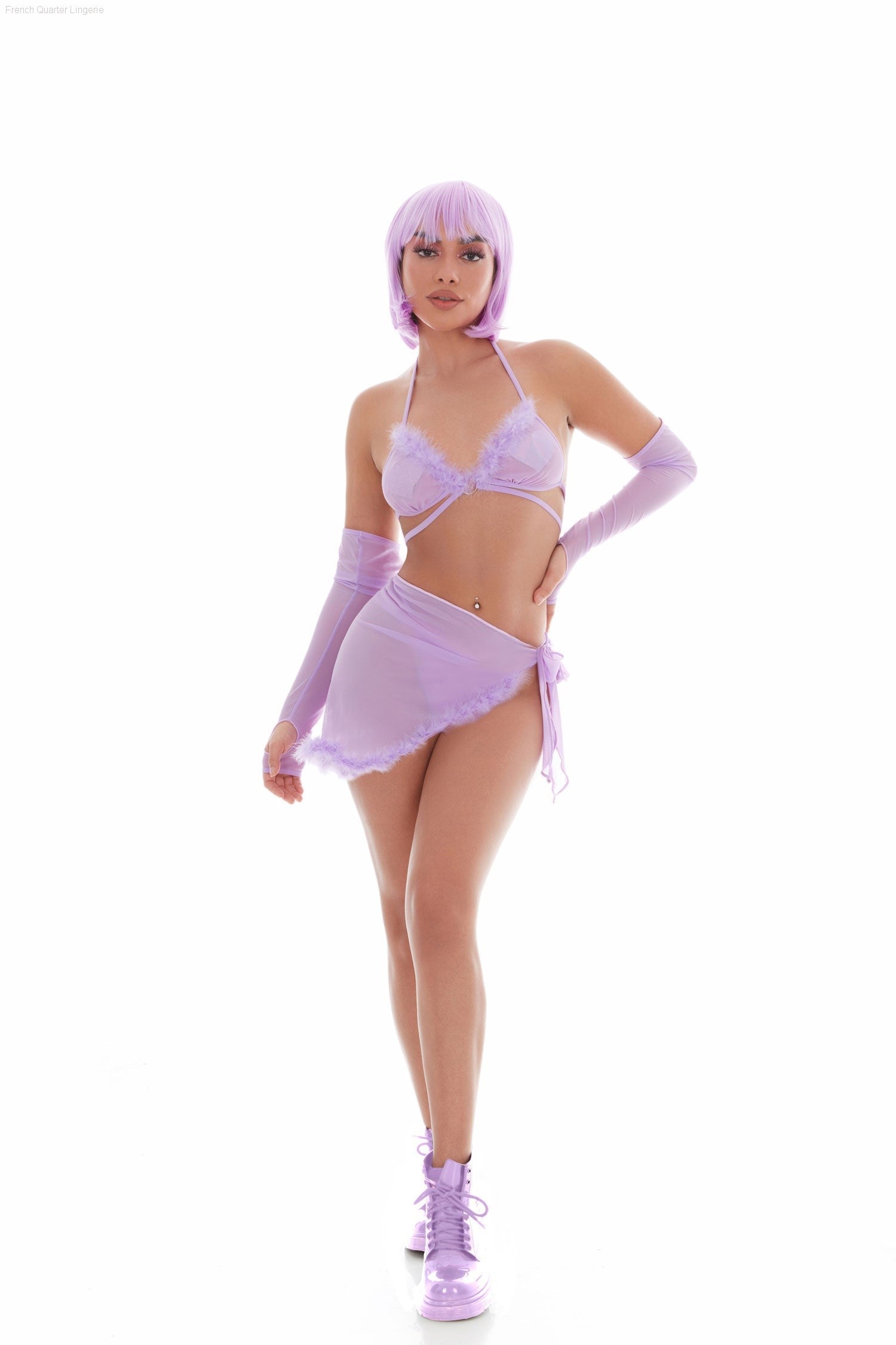 Feeling Fuzzy 5pc Set-French Quarter Lingerie Feeling Fuzzy 5pc Set-French Quarter Lingerie