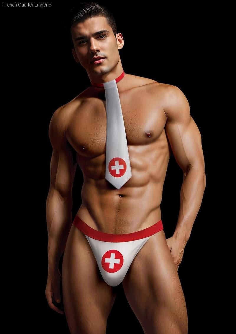 2-PIECE MALE NURSE COSTUME SET 2-PIECE MALE NURSE COSTUME SET