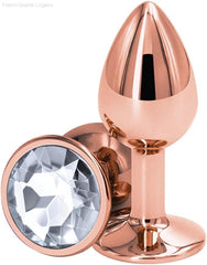 Rear Assets - Rose Gold Chrome-plated Round Plug - Medium Rear Assets - Rose Gold Chrome-plated Round Plug - Medium
