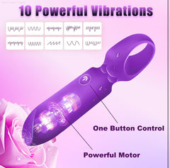 Bullet Clit Vibrator with Finger Hole-French Quarter Lingerie Bullet Clit Vibrator with Finger Hole-French Quarter Lingerie