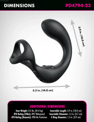 Anal Fantasy Elite Collection - Ass-gasm Taint-alizer - Prostate Stimulator with Cockring-French Quarter Lingerie Anal Fantasy Elite Collection - Ass-gasm Taint-alizer - Prostate Stimulator with Cockring-French Quarter Lingerie