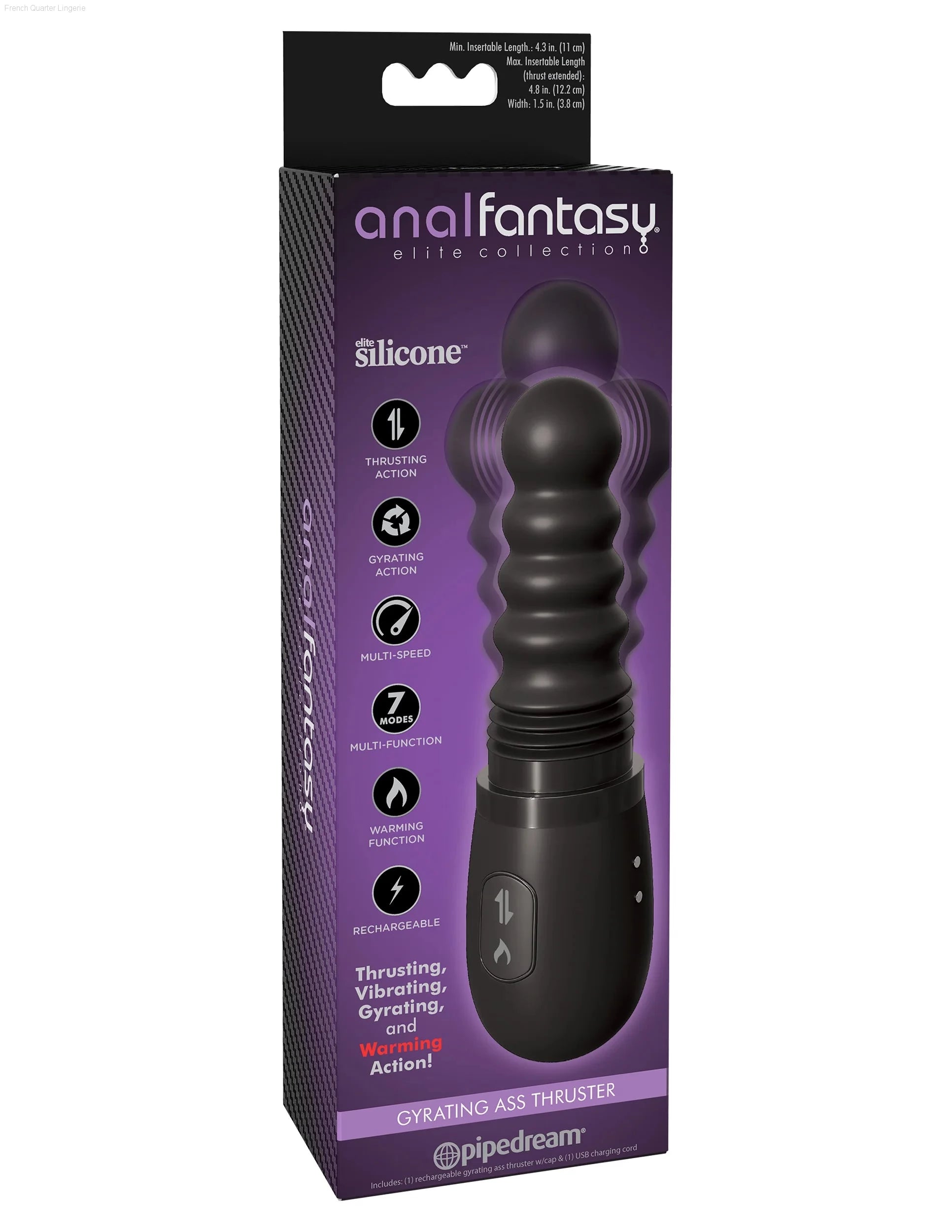 Anal Fantasy Elite Collection - Gyrating Ass Thruster - Thrusting & Gyrating Stimulator with Heating-French Quarter Lingerie Anal Fantasy Elite Collection - Gyrating Ass Thruster - Thrusting & Gyrating Stimulator with Heating-French Quarter Lingerie