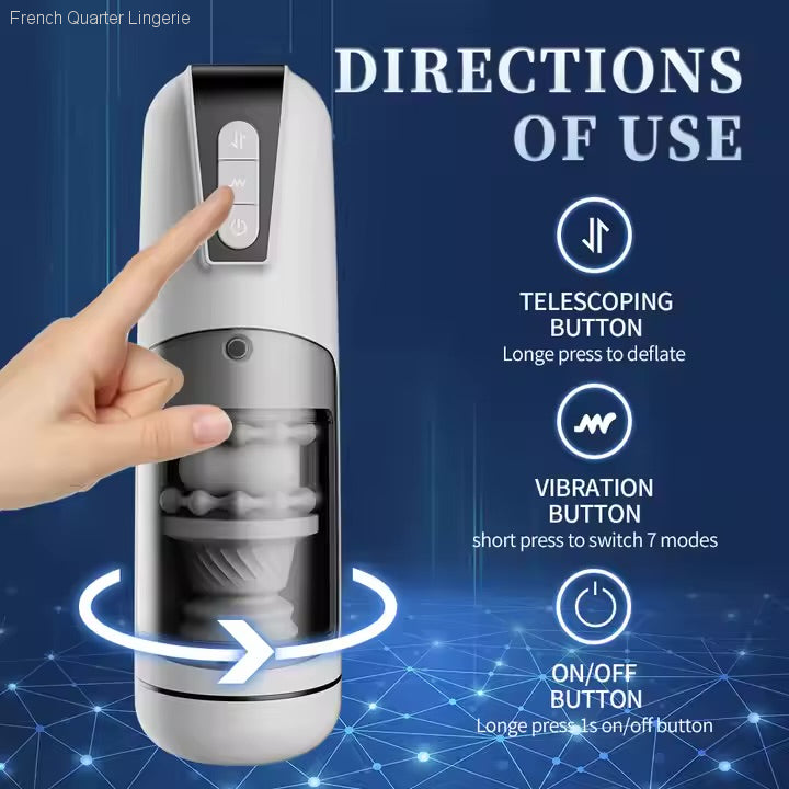 Airship Masturbation Cup - Date Tonight - 7 Function Thrusting + Vibration Airship Masturbation Cup - Date Tonight - 7 Function Thrusting + Vibration